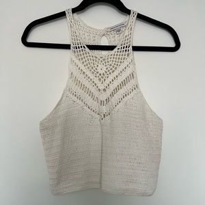 American Eagle Crochet crop tank